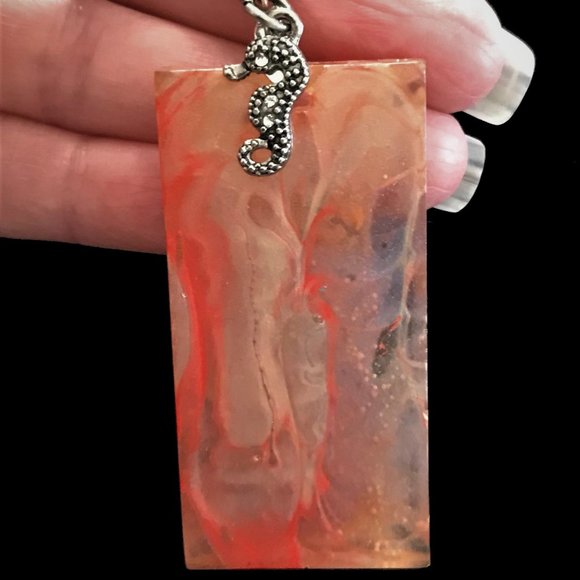 NWOT Wearable Art Resin Pendant, Resin Art - Picture 7 of 16